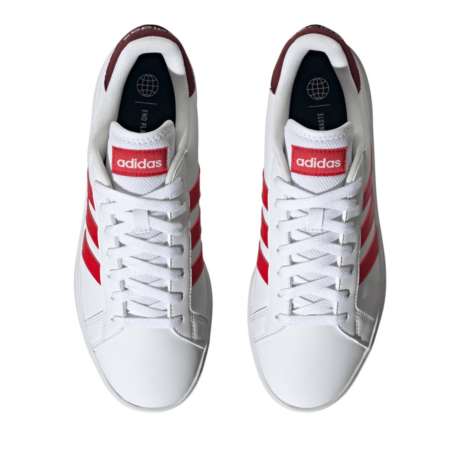 Tenis Casual Adidas Grand Court Base 2.0 Blanco/rojo de Hombre ID4453