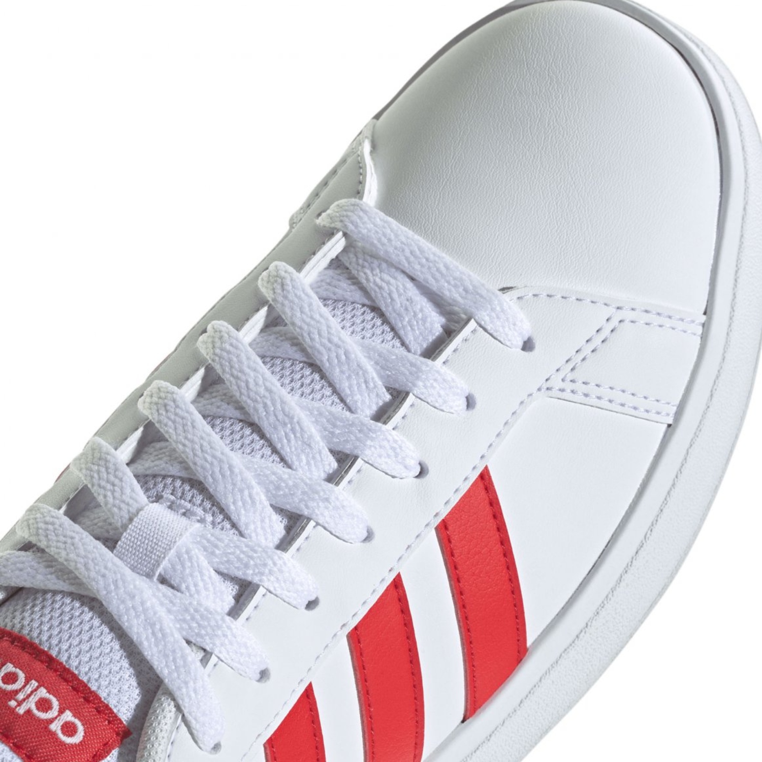 Tenis Casual Adidas Grand Court Base 2.0 Blanco/rojo de Hombre ID4453