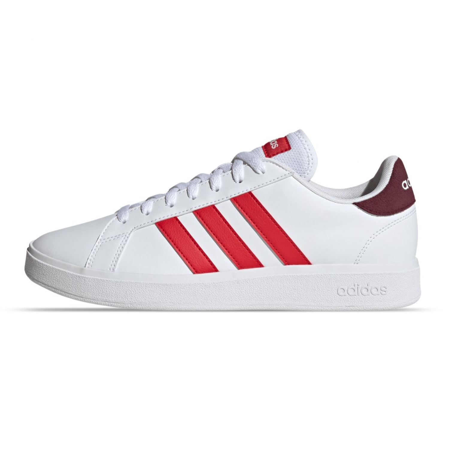 Tenis Casual Adidas Grand Court Base 2.0 Blanco/rojo de Hombre ID4453