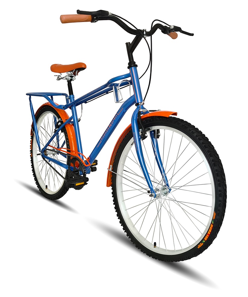 Bicicleta Urbana Monaco Porta Ánfora Rodada 26 Azul