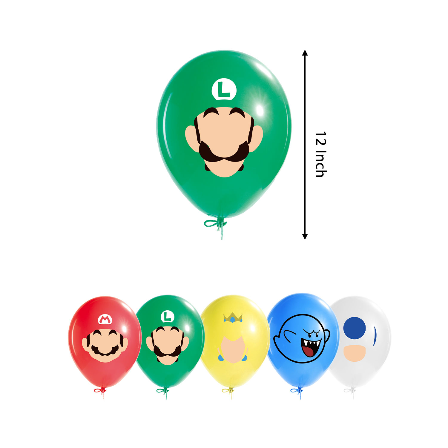 Globos De Cumpleaños Decoración con Kit de Fiesta Mario Bros y Luigi