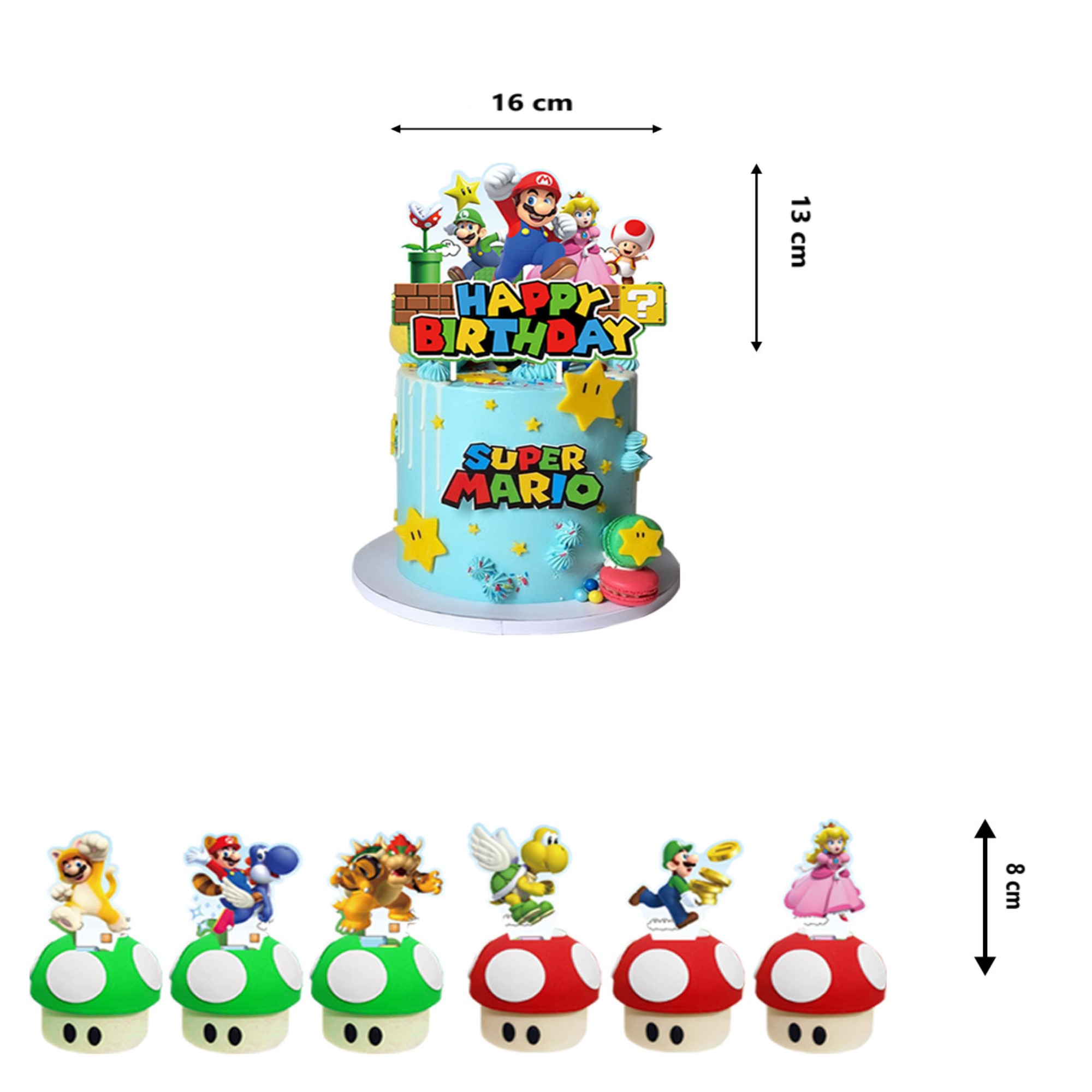 Globos De Cumpleaños Decoración con Kit de Fiesta Mario Bros y Luigi