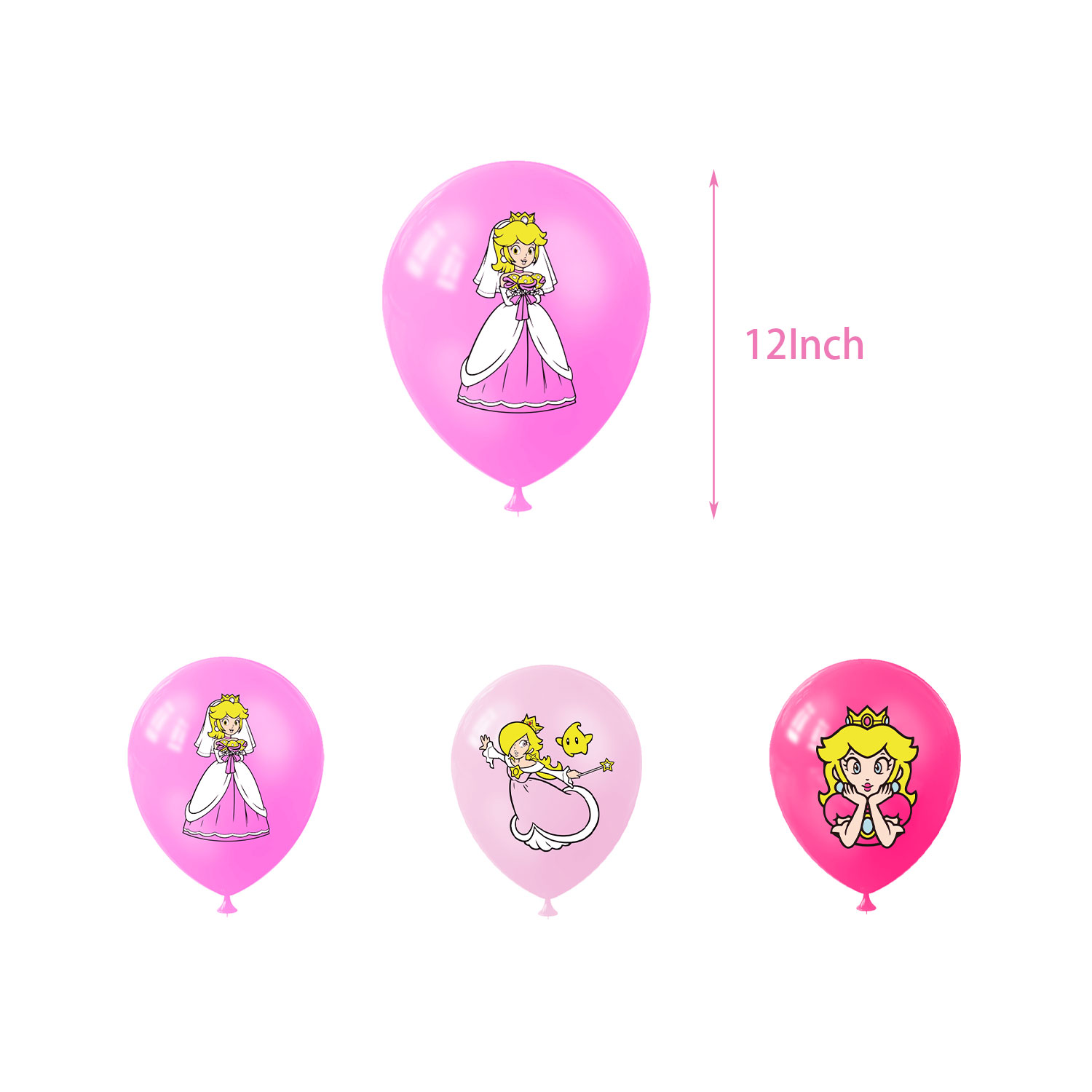 Globos De Cumpleaños Decoración Kit De Fiesta Princesa Peach