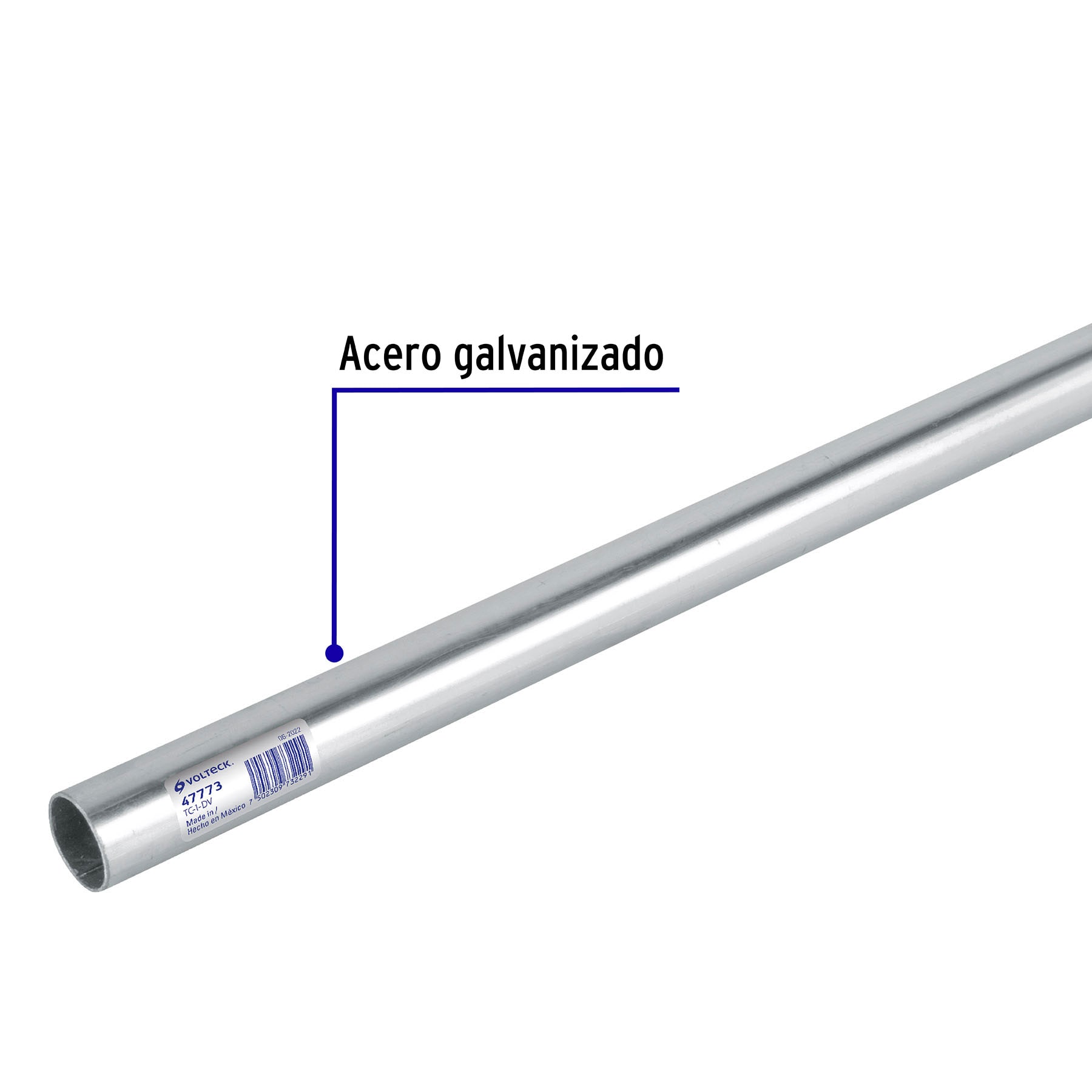 TUBO CONDUIT 1" GALVANIZADO 3 M PARED DELGADA, ET. VERDE VOLTECK 47773