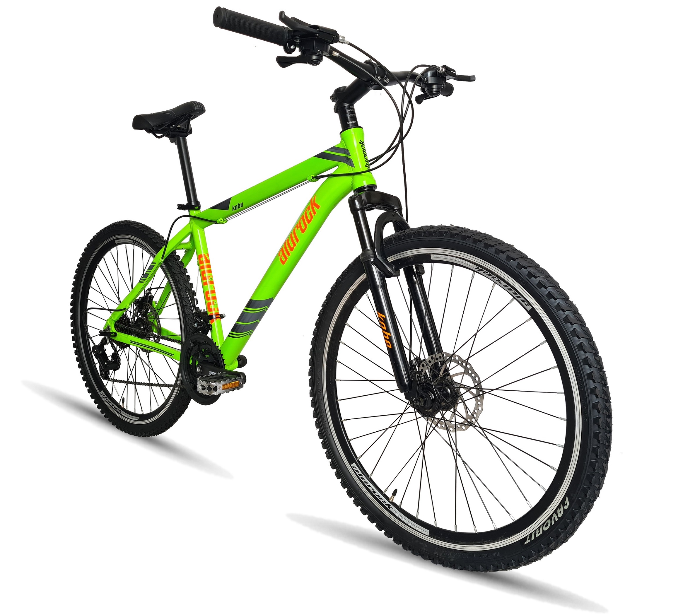 Bicicleta Alurock Kobe Rodada 26 Aluminio 21 Vel Freno Disco Verde
