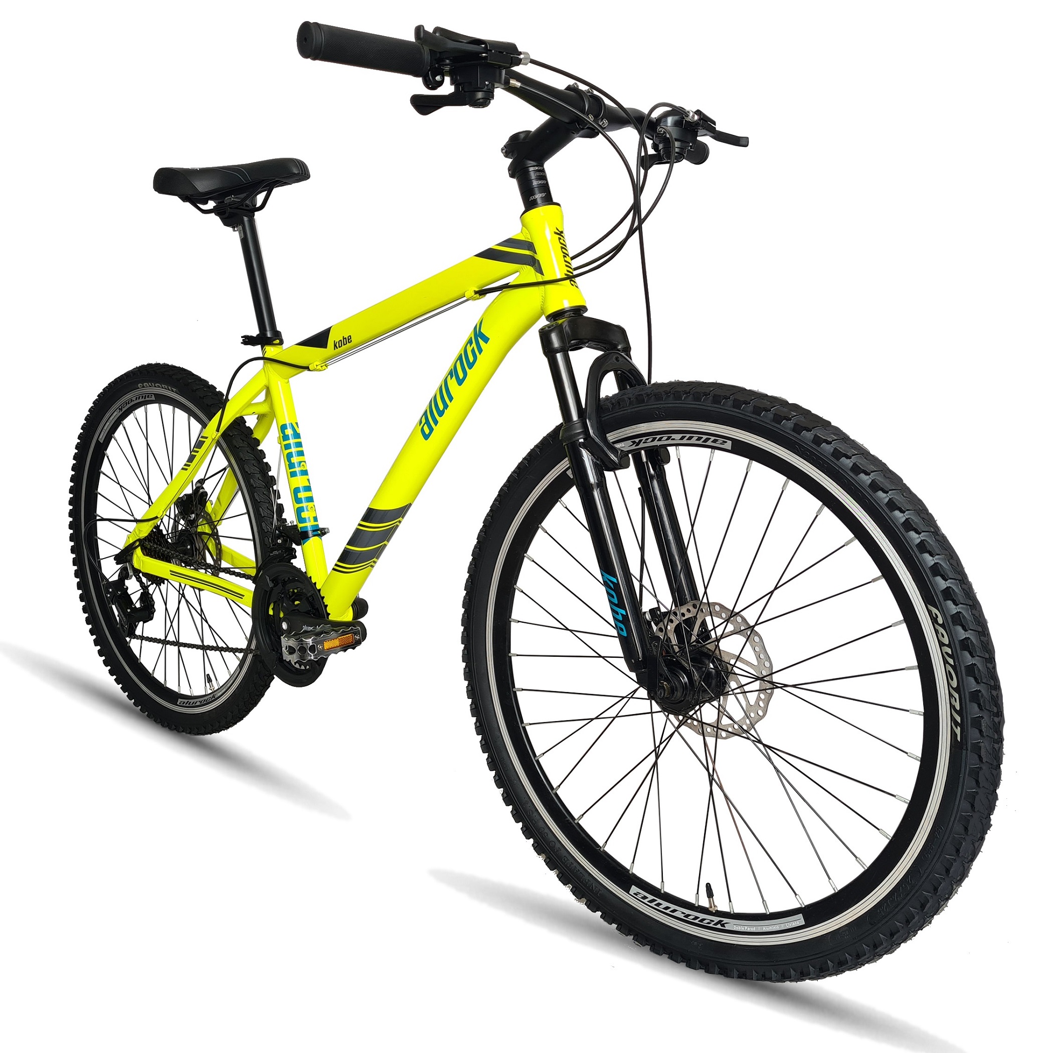 Bicicleta Alurock Kobe Rodada 26 Aluminio 21 Vel Freno Disco Amarillo