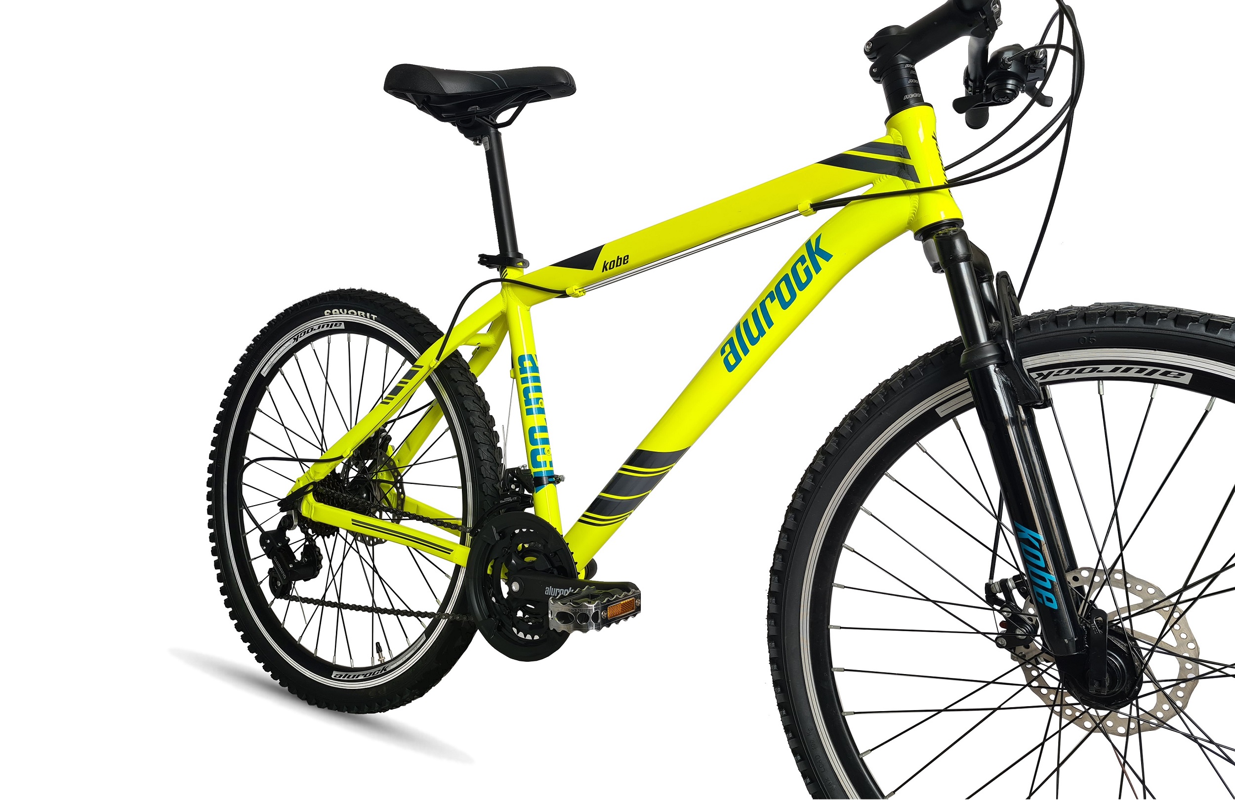 Bicicleta Alurock Kobe Rodada 26 Aluminio 21 Vel Freno Disco Amarillo