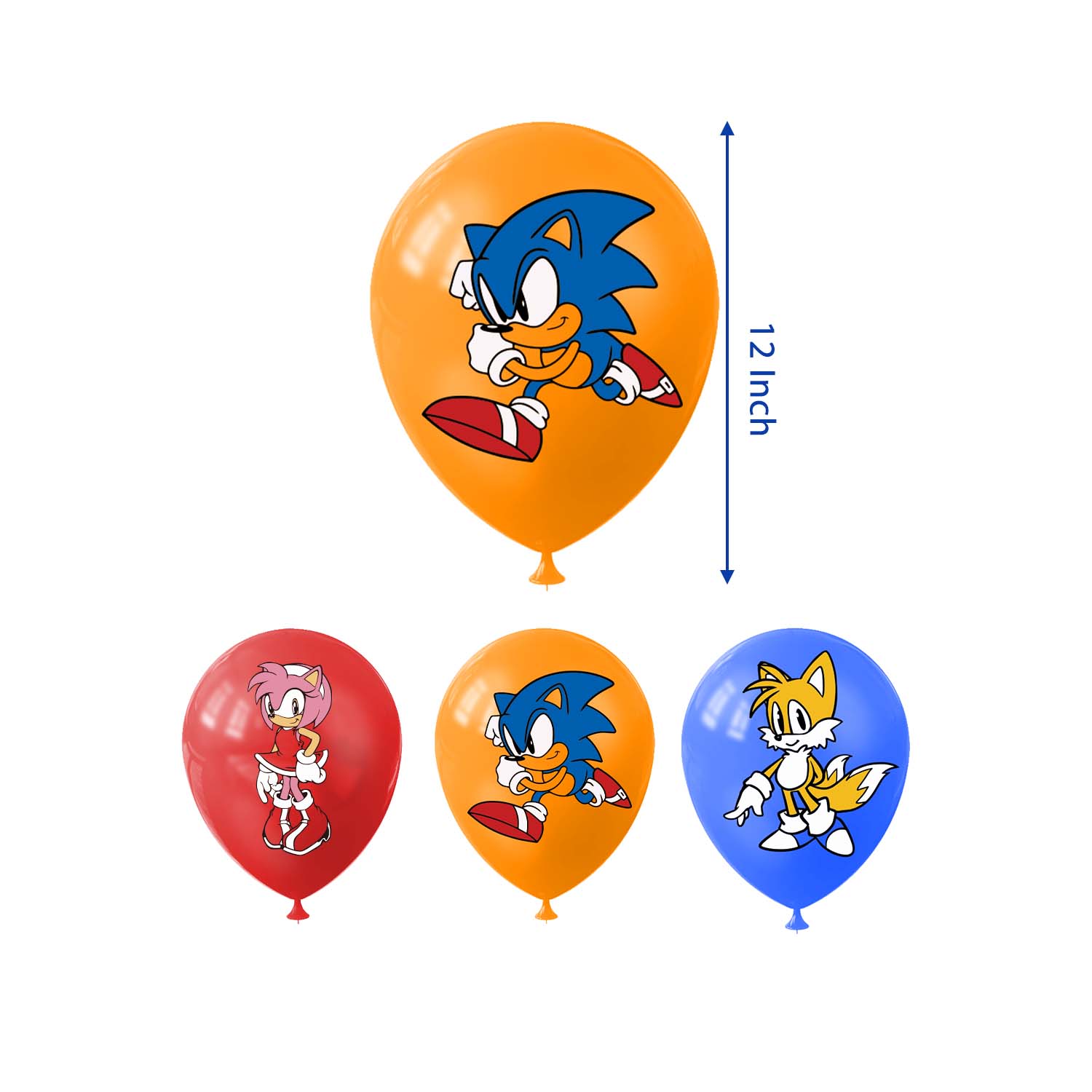 Globos De Cumpleaños Kit De Decoración para Fiesta Sonic