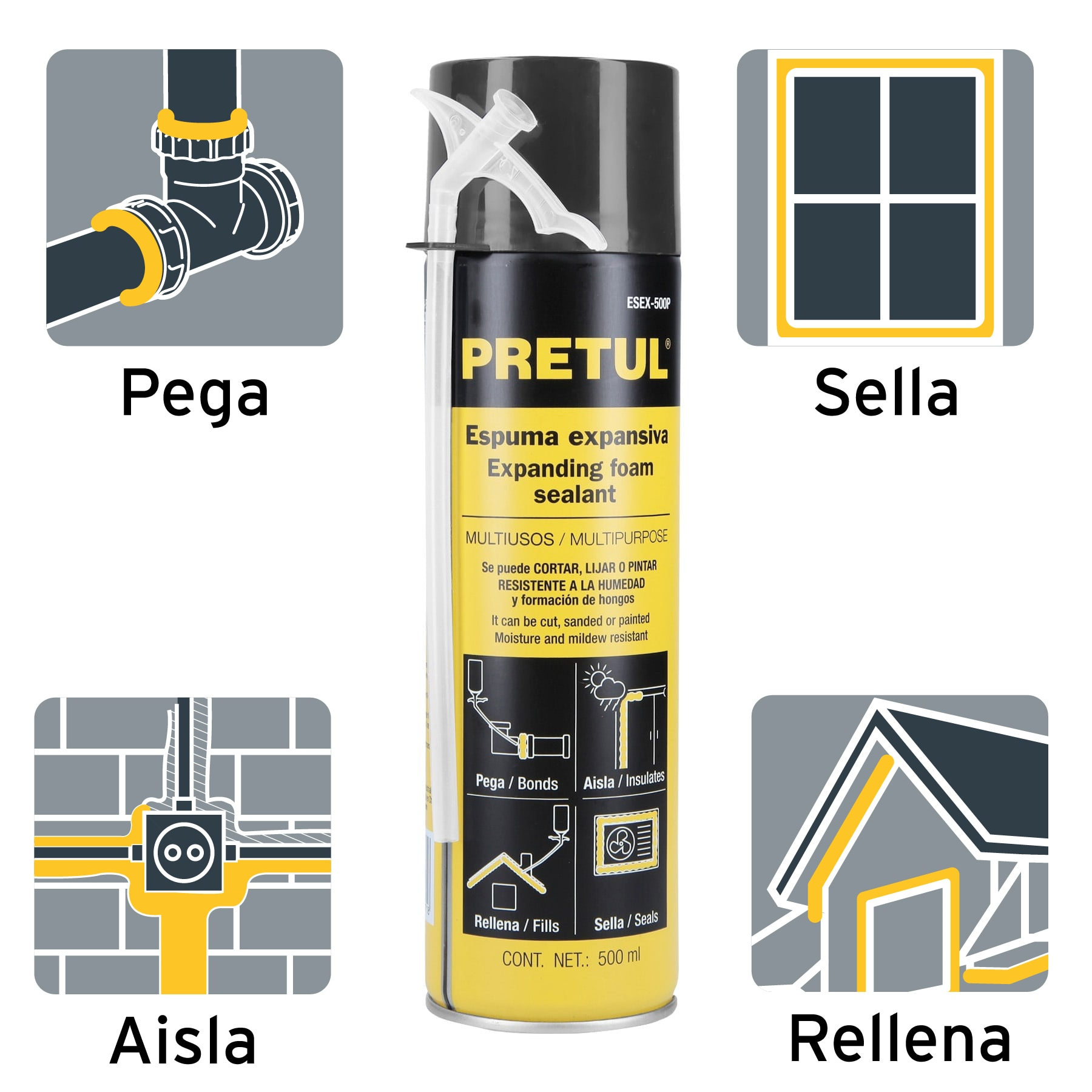 Aislante Sellador Vs Humedad, Frio, Ruido, Roedores Insectos