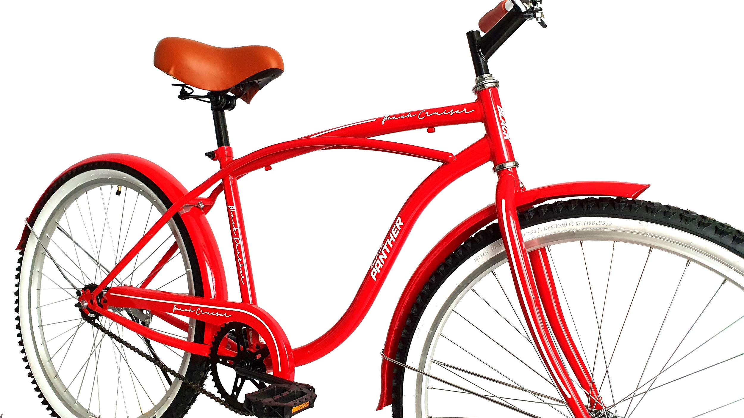 Bicicleta Black Panther Beach Cruiser Rodada 20 H Rojo