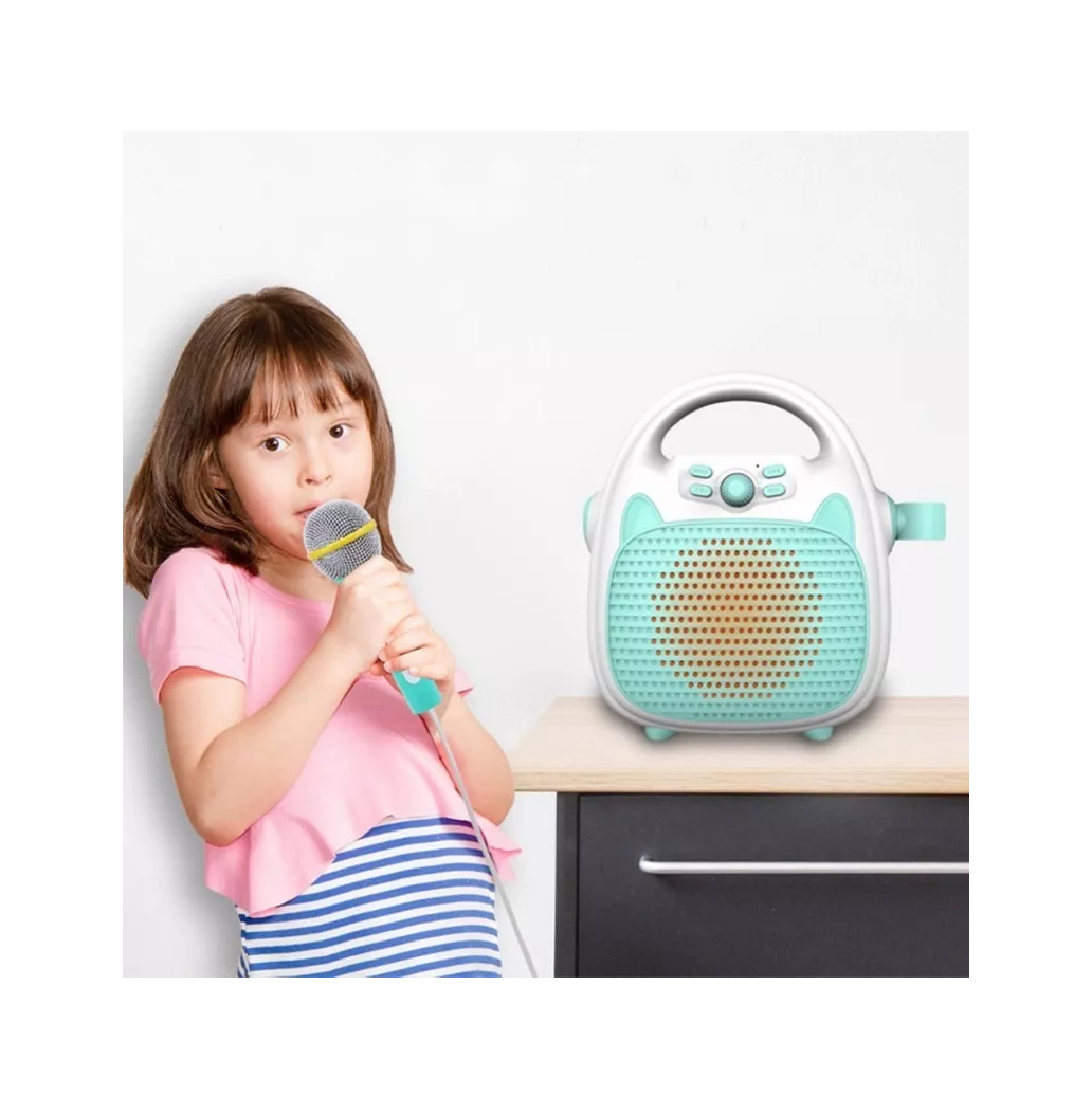 Juguete De Canto Máquina De Karaoke Para Niños,  Verde Azul
