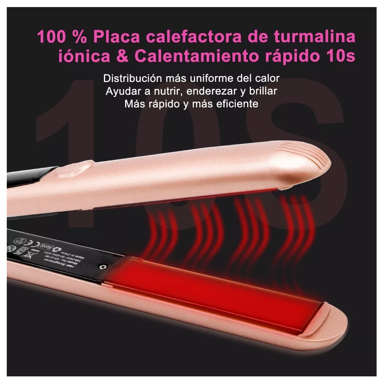 Plancha De Cabello 2 en 1 Cerâmica Rosa