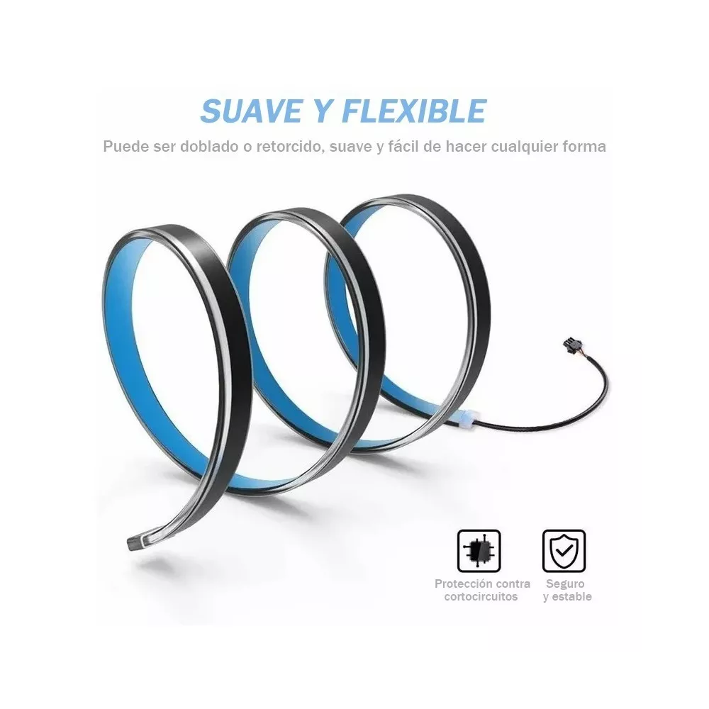 Tira Luz Drl Direccional Secuencial Rgb Para Auto 60cm