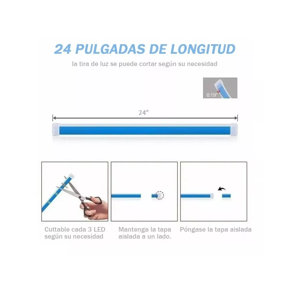 Tira Luz Drl Direccional Secuencial Rgb Para Auto 60cm