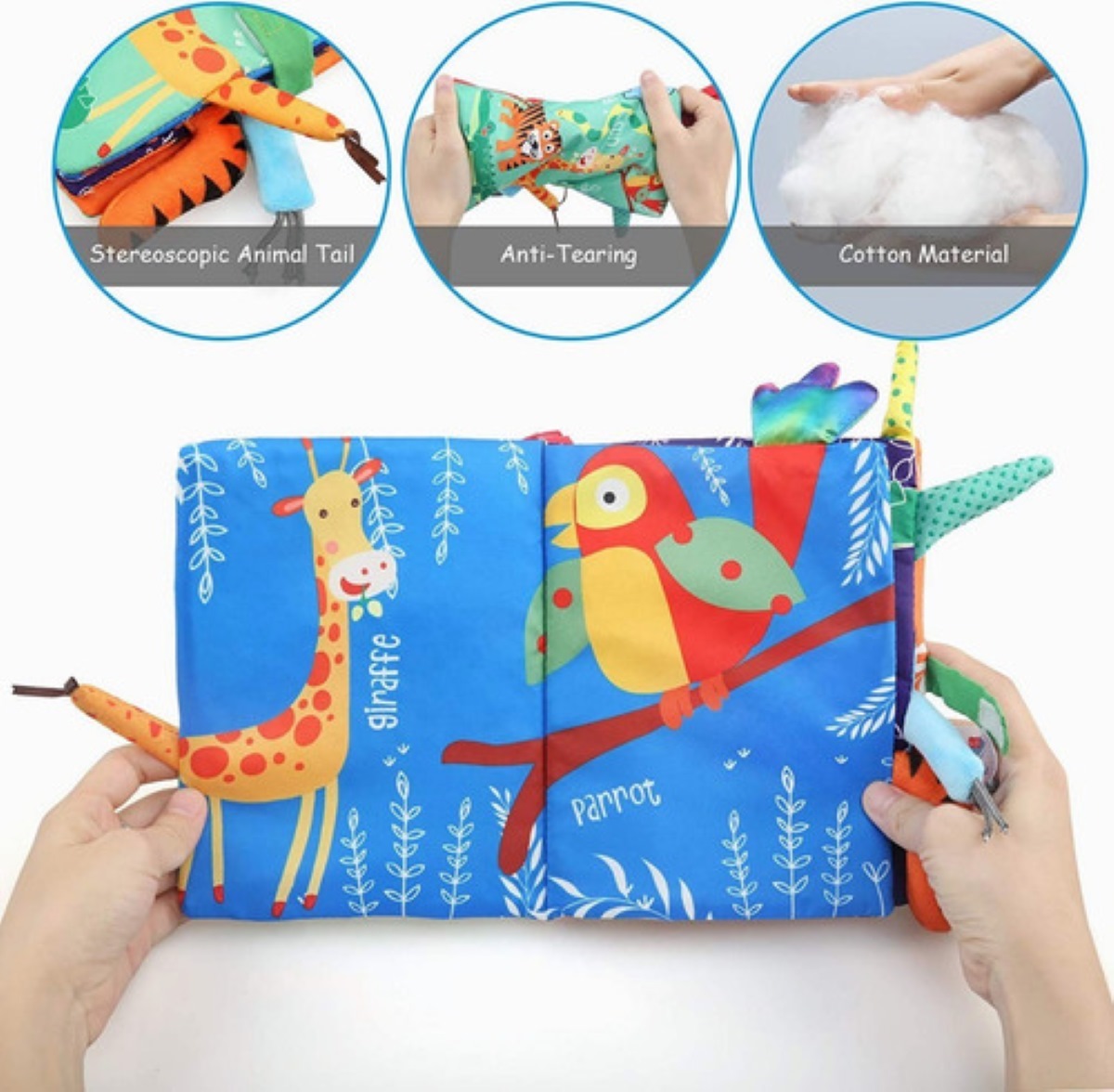 Libros de Tela Educativo Impermeables 2 Píezas Verde y Azul