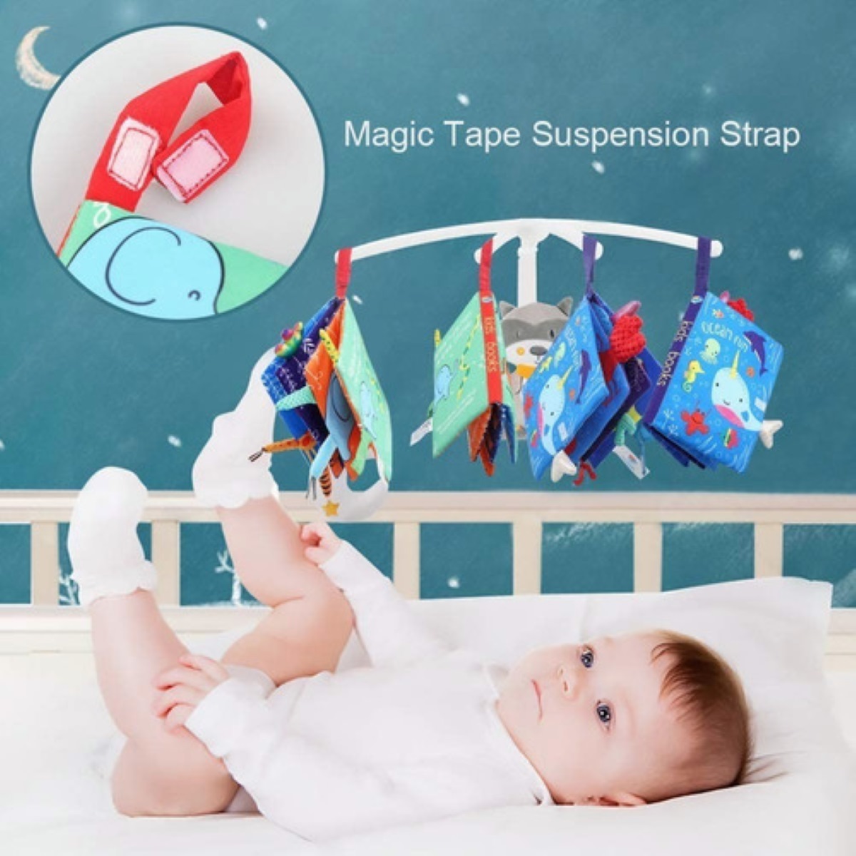 Libros de Tela Educativo Impermeables 2 Píezas Verde y Azul