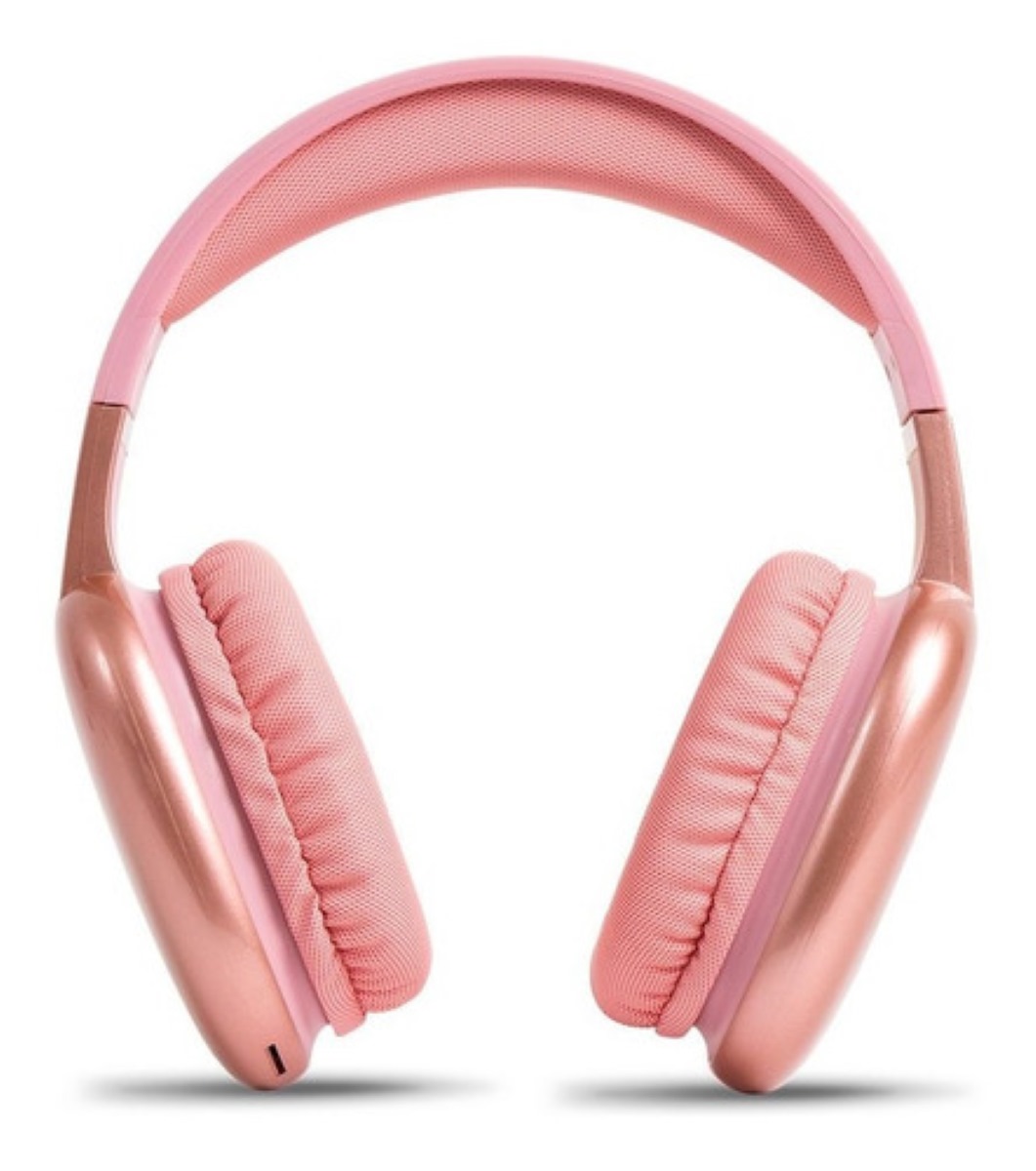 Audífonos Inalámbricos Diadema Dual Micrófono Rosa