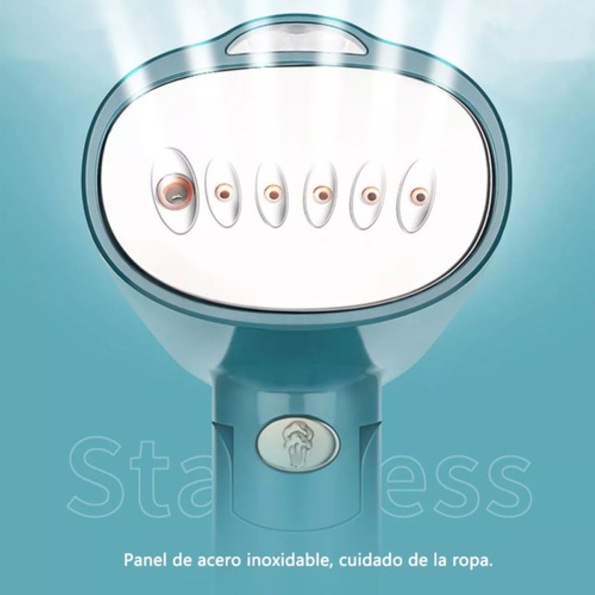 Máquina De Planchar Portatil De Mano Vaporizador Celeste Verde