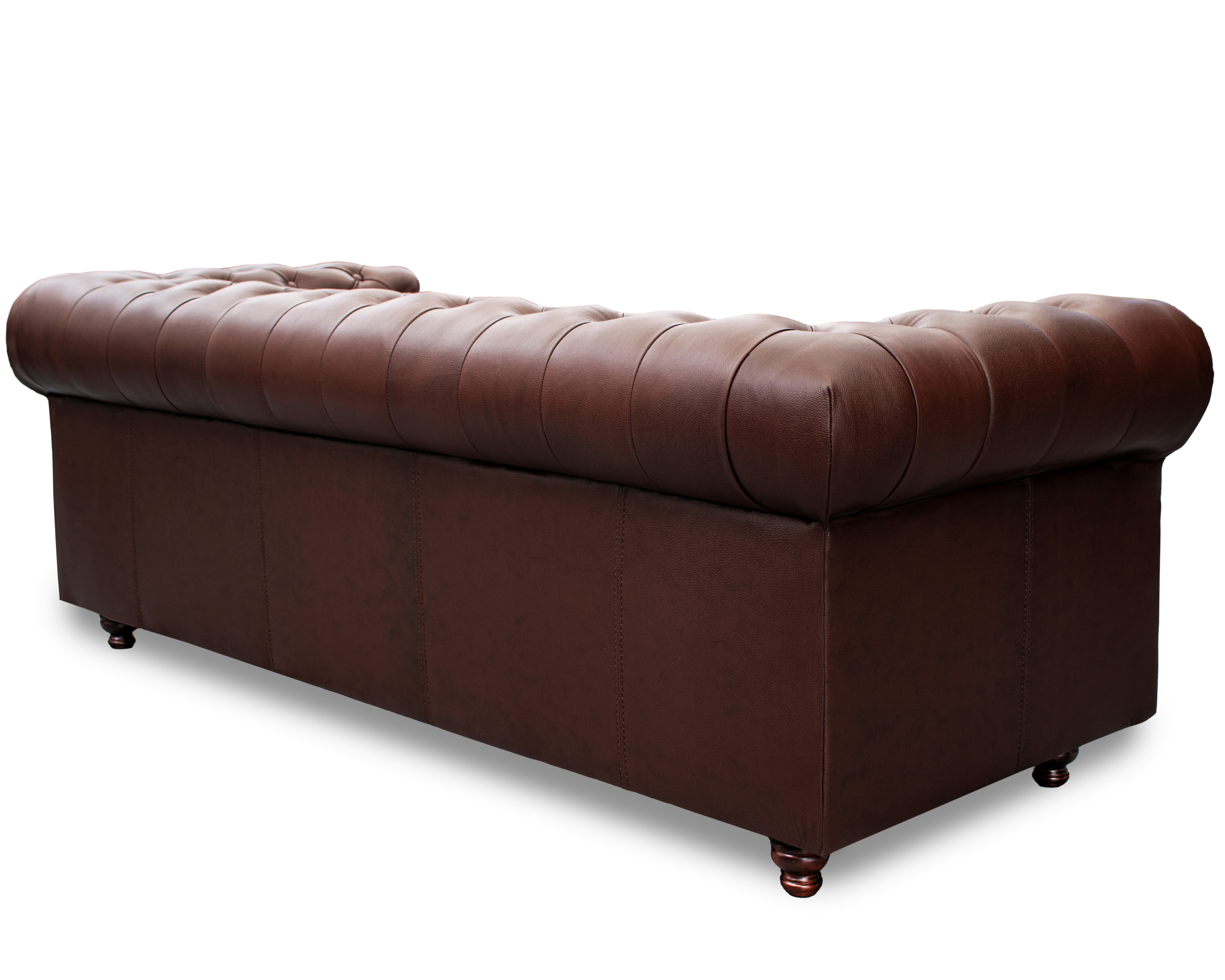 Sofa de Piel Genuina Chesterfield CHPV Color Tabaco - ConfortoPiel