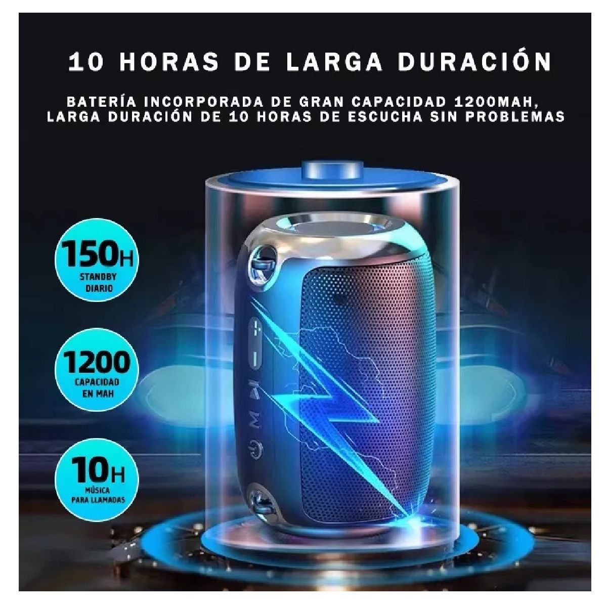 Bocina Portátil Bluetooth 5.0, Altavoz Inalámbrico Portátil con Sonido –  VERTESELER