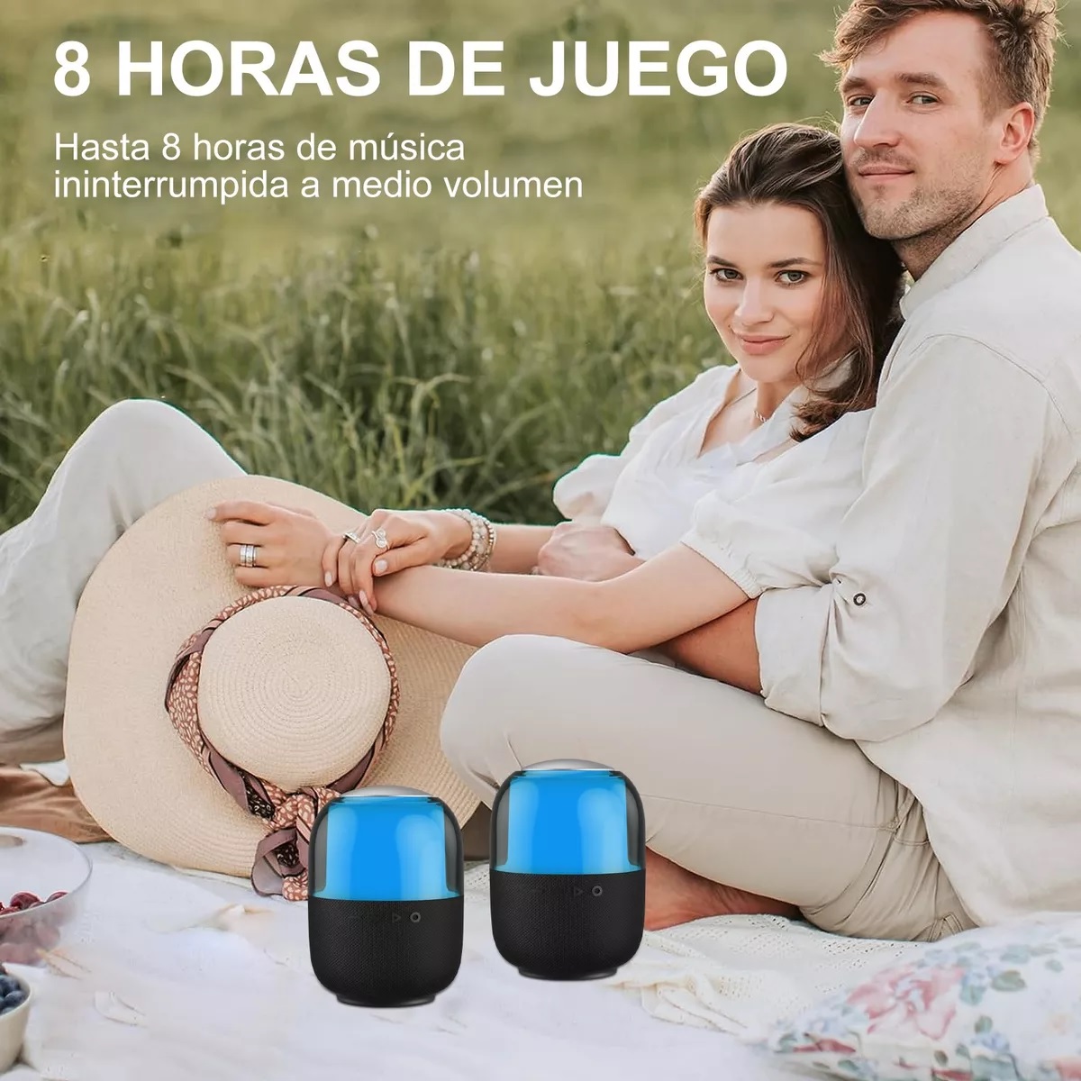 Mini Bocinas Bluetooth Portatil Tws Bocina Con Rgb Luces
