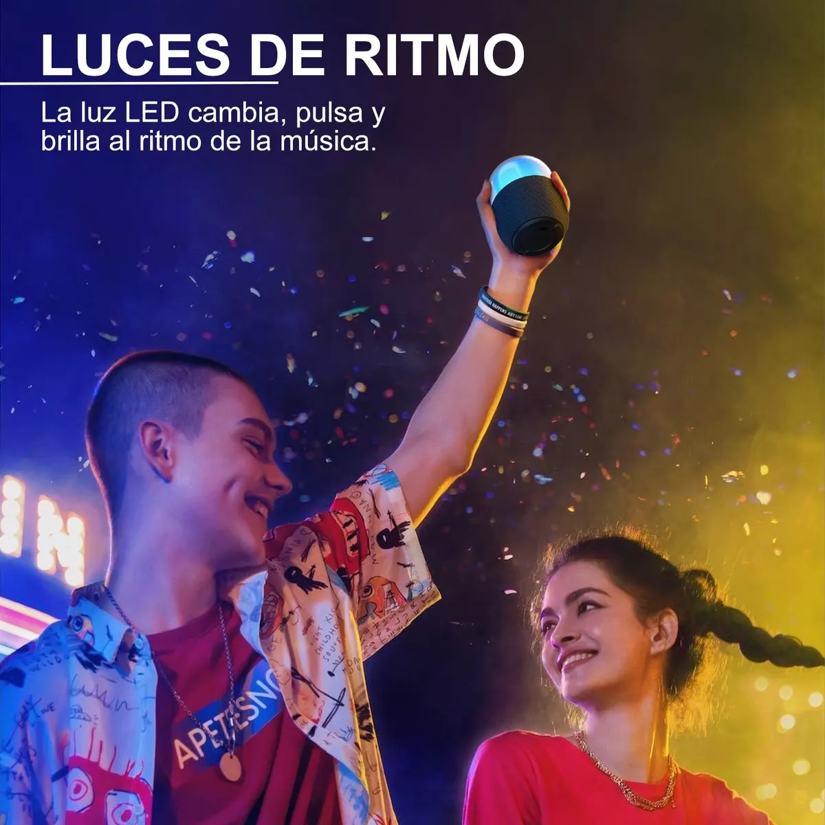 Mini Bocinas Bluetooth Portatil Tws Bocina Con Rgb Luces