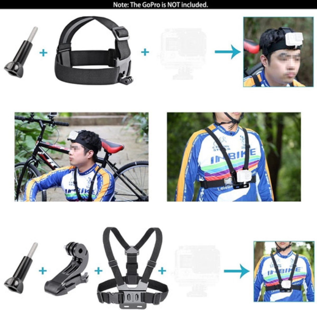 Kit Para Gopro Go Pro Accesorios Camara Negro 14 Pz