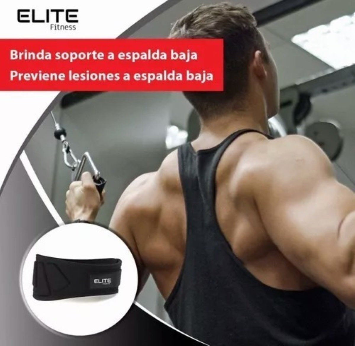 Faja Cinturón Para Pesas de Fuerza Gym Carga Negro