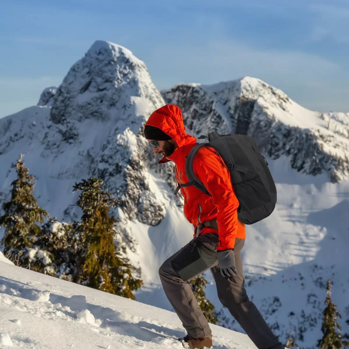 Mochila De Senderismo Para Hombre Impermeable Mochila Viaje Negro