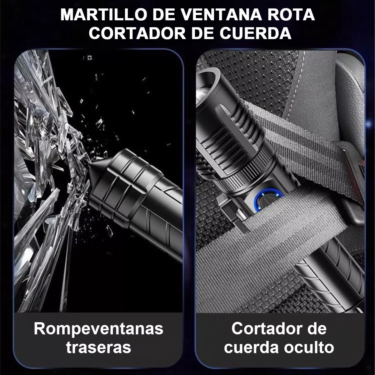 Lámpara Táctica Recargable Usb Xhp70 Led Campismo Linterna