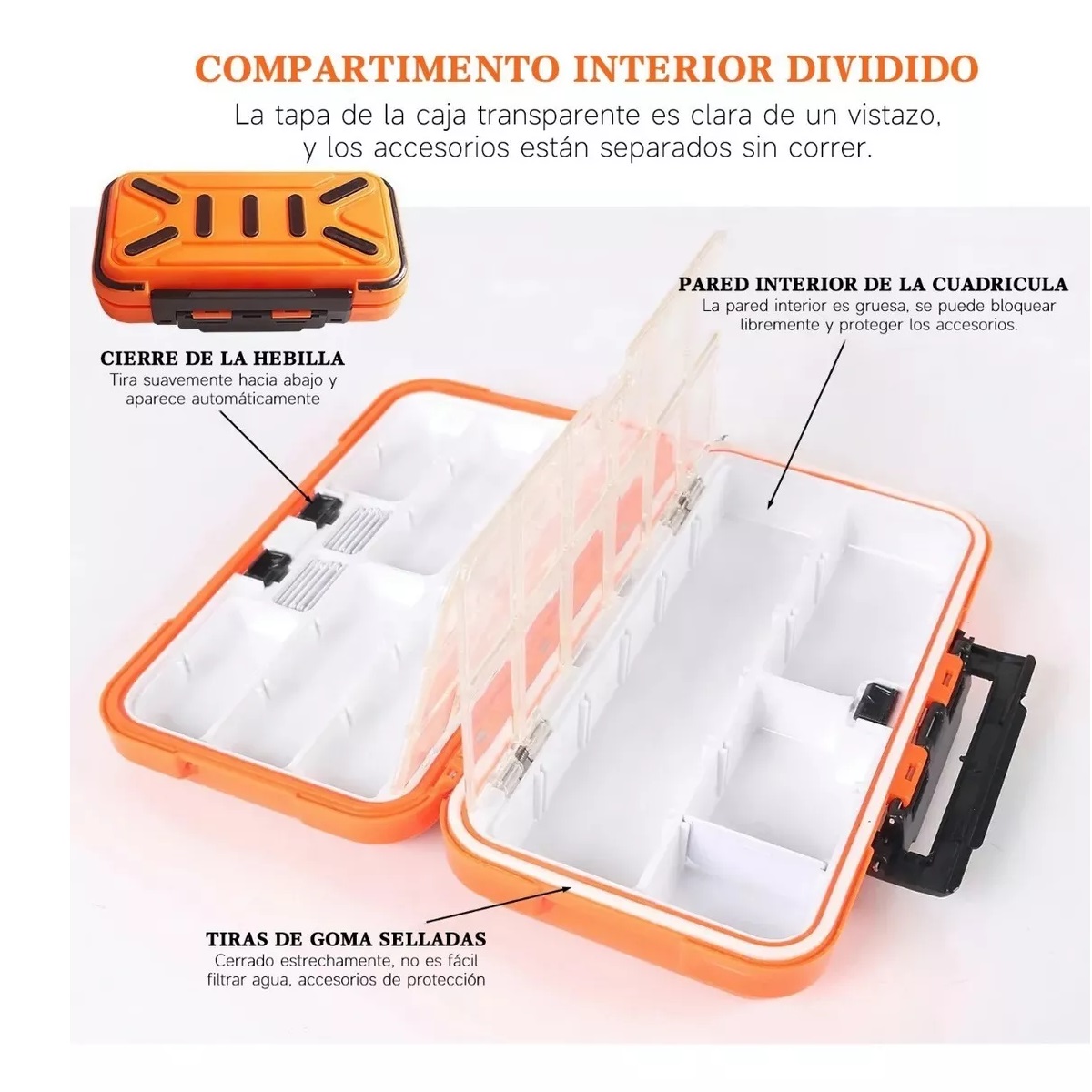 Caja Lua impermeable de gran capacidad, caja de plástico