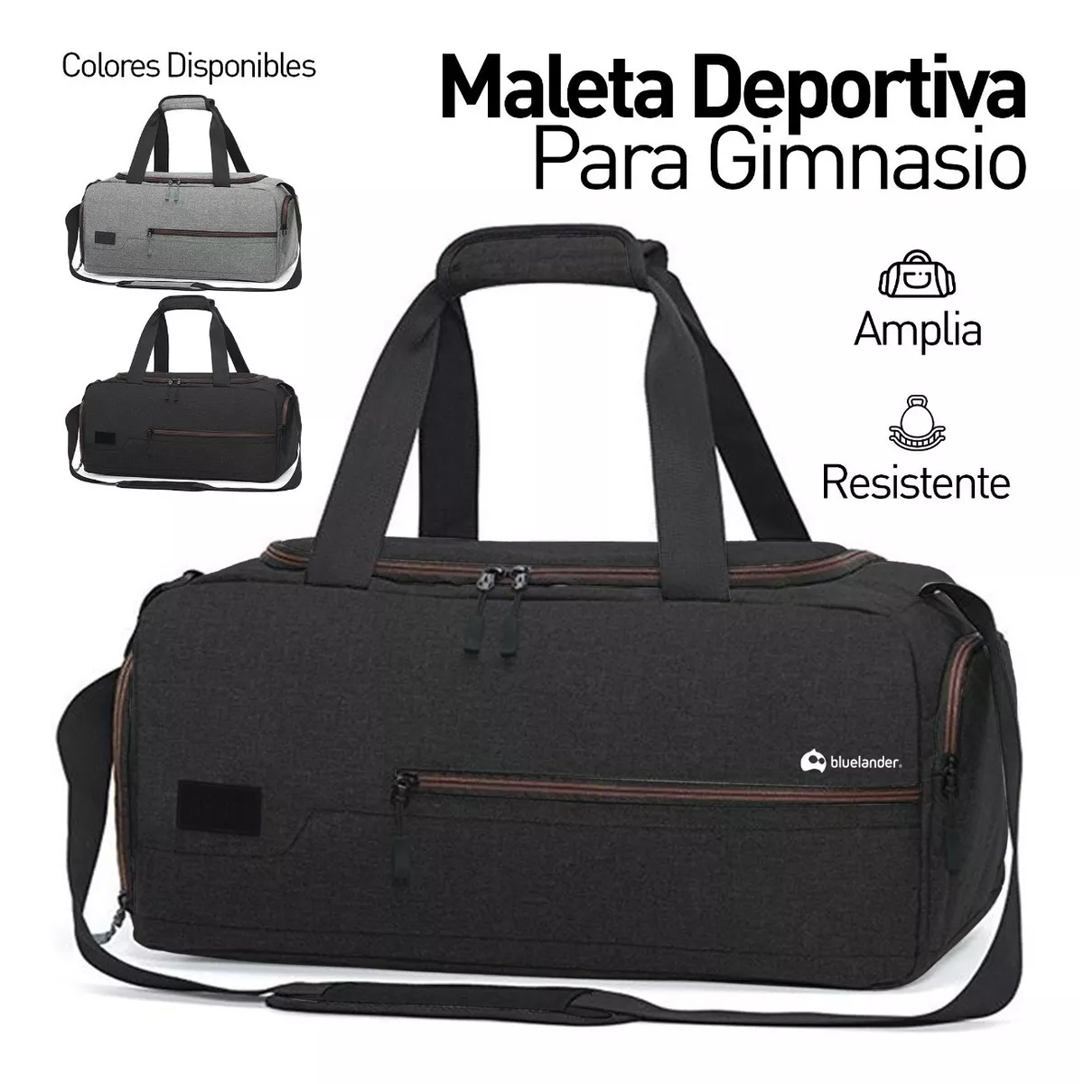 Mochila Gym Maleta Deportiva De Mano Para Gimnasio Y Viaje Negro