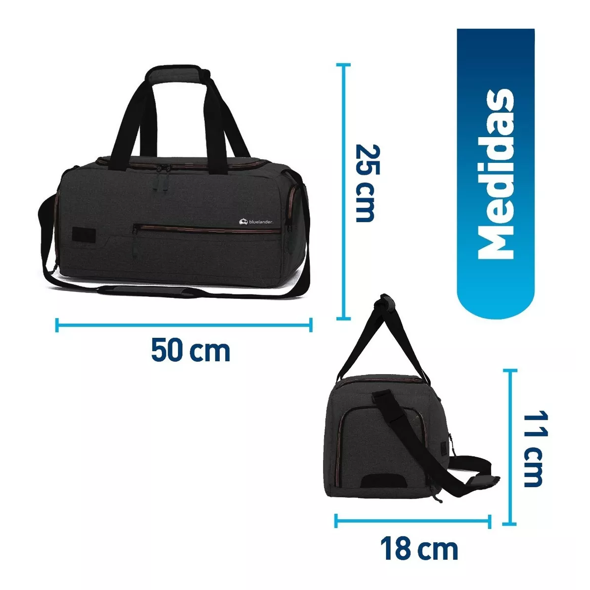 Mochila Gym Maleta Deportiva De Mano Para Gimnasio Y Viaje Negro