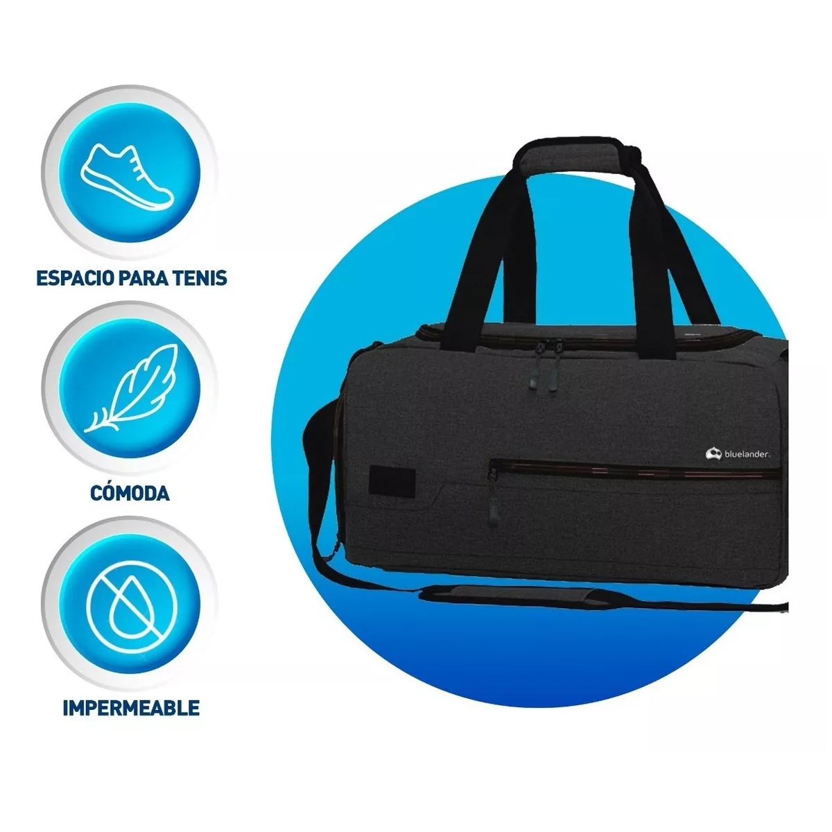 Mochila Gym Maleta Deportiva De Mano Para Gimnasio Y Viaje Negro