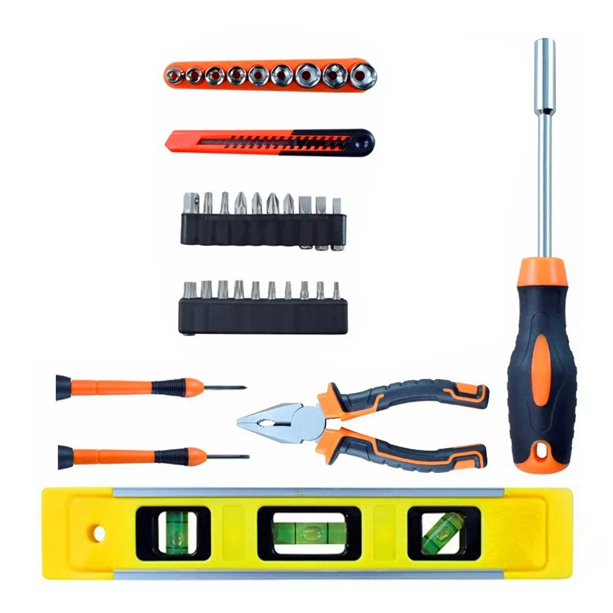 Juego De Herramientas Mecanicas Hogar Desarmadores 36pzs Set