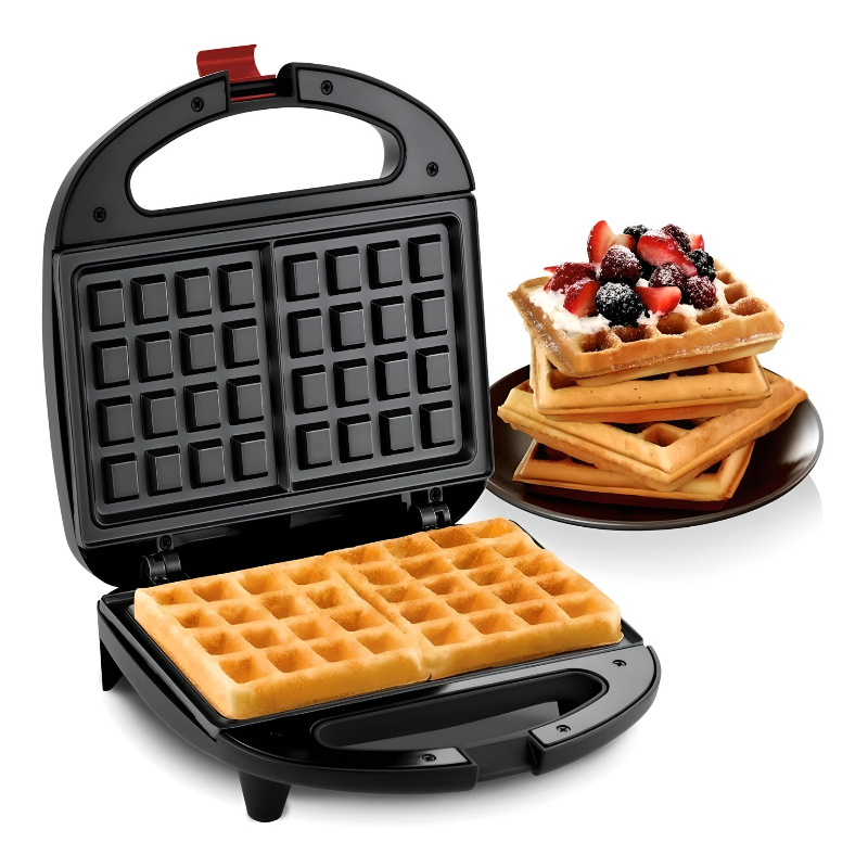 Mini Waflera Para Hacer Waffles Doble Cara Antiadherente Con