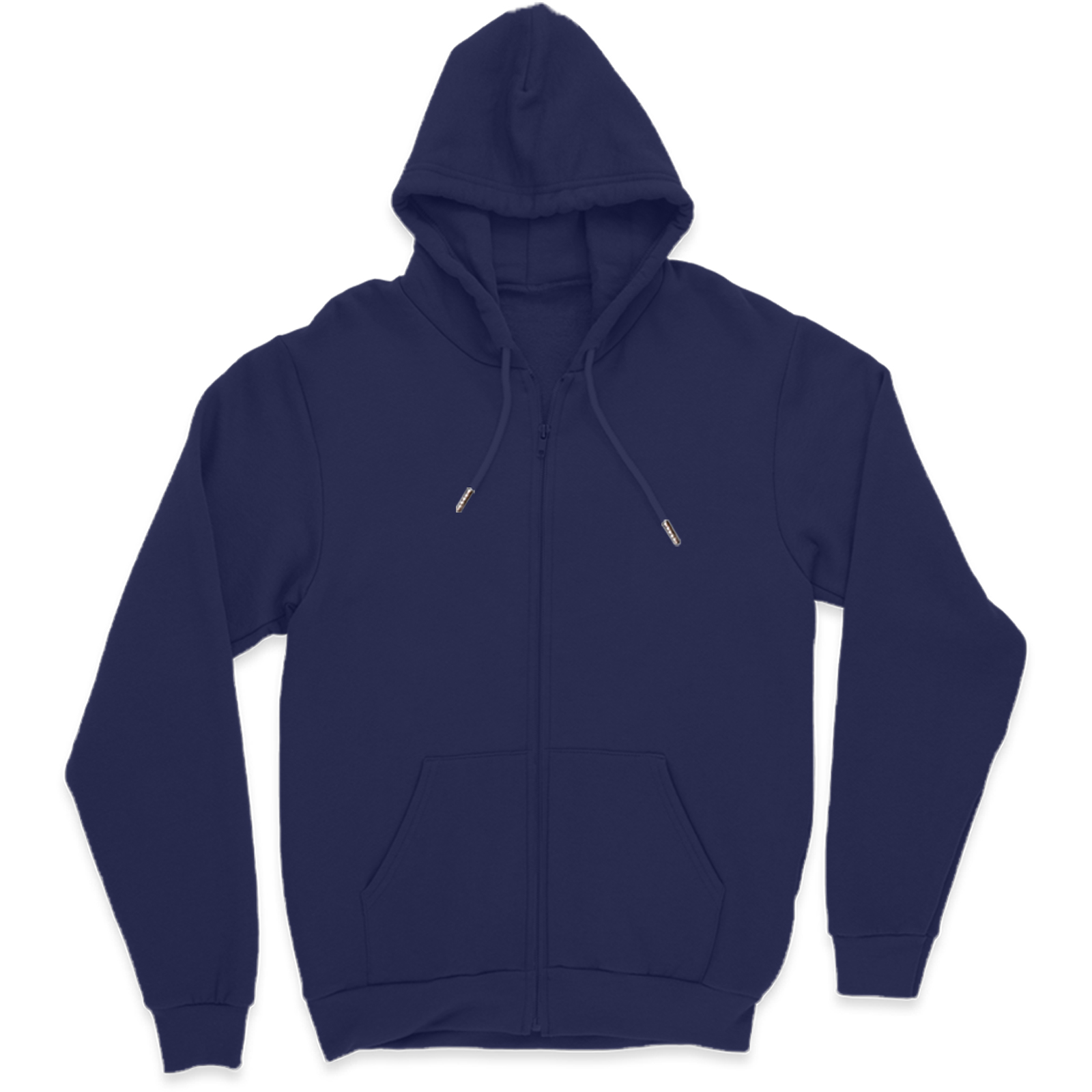 Sudadera Hoodie Azul Marino con Cierre, Capucha y Cangurera, Calientita, Casual, Abrigo, Chamarra
