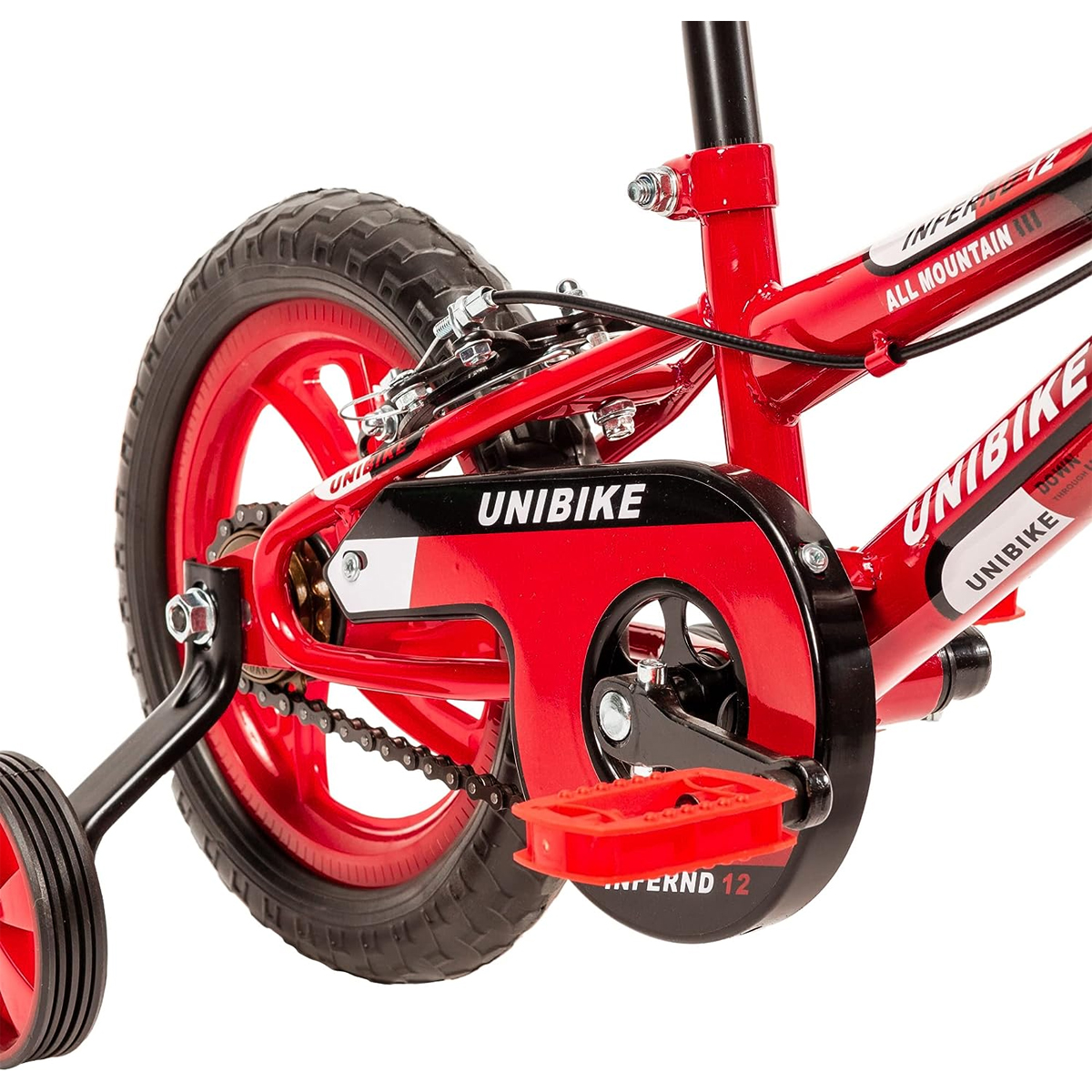 Bicicleta Inferno Unibike R12 llanta Goma Rojo