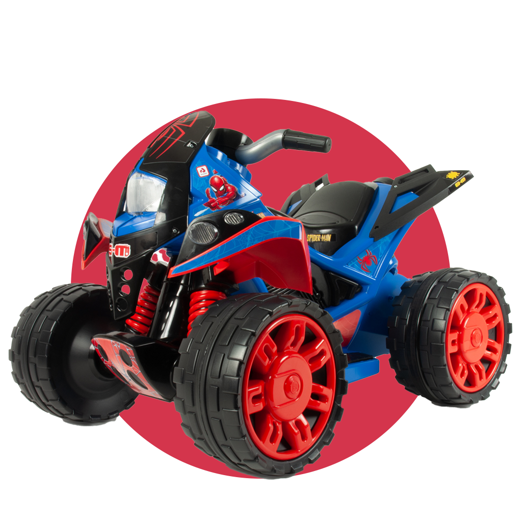 Cuatrimoto Para Niños Injusa Quad The Beast Spiderman 12v
