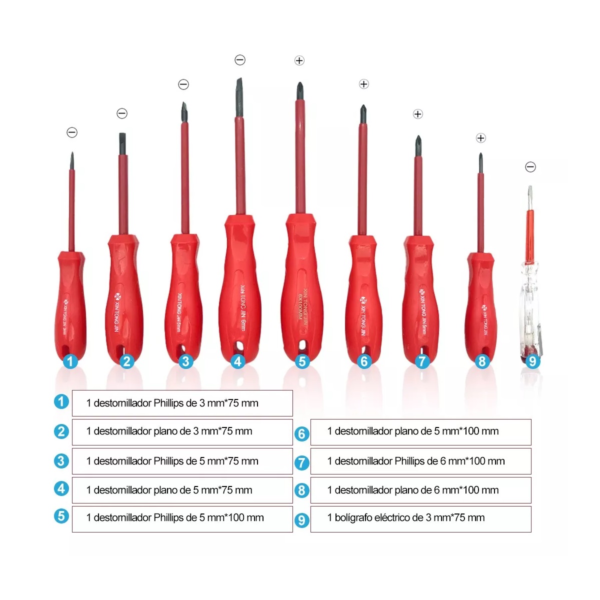 Juego De Destornilladores Aislantes Desarmadores Magnéticos