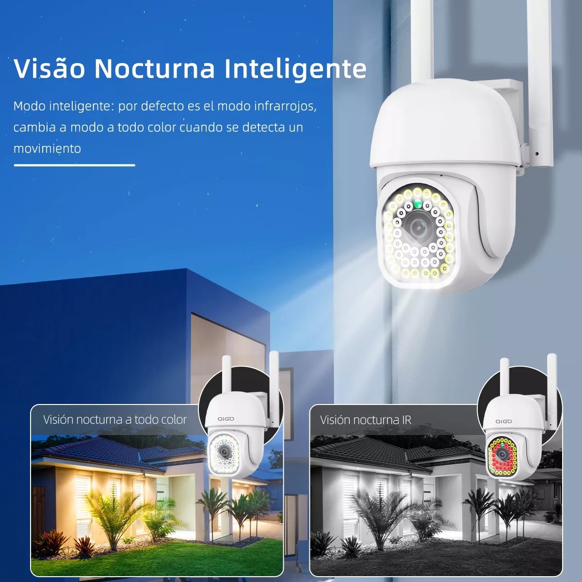 Cámara Seguridad Wifi Exterior Inalámbrica 1080p Vigilancia