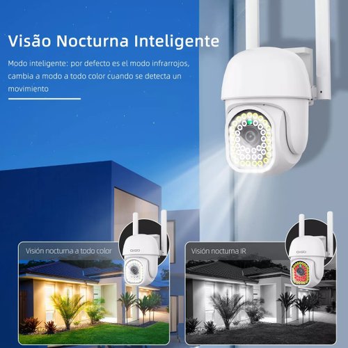 Cámara de seguridad interior Vista panorámica de 360 grados Detección de  movimiento inteligente Intercomunicador de voz Visión nocturna infrarroja