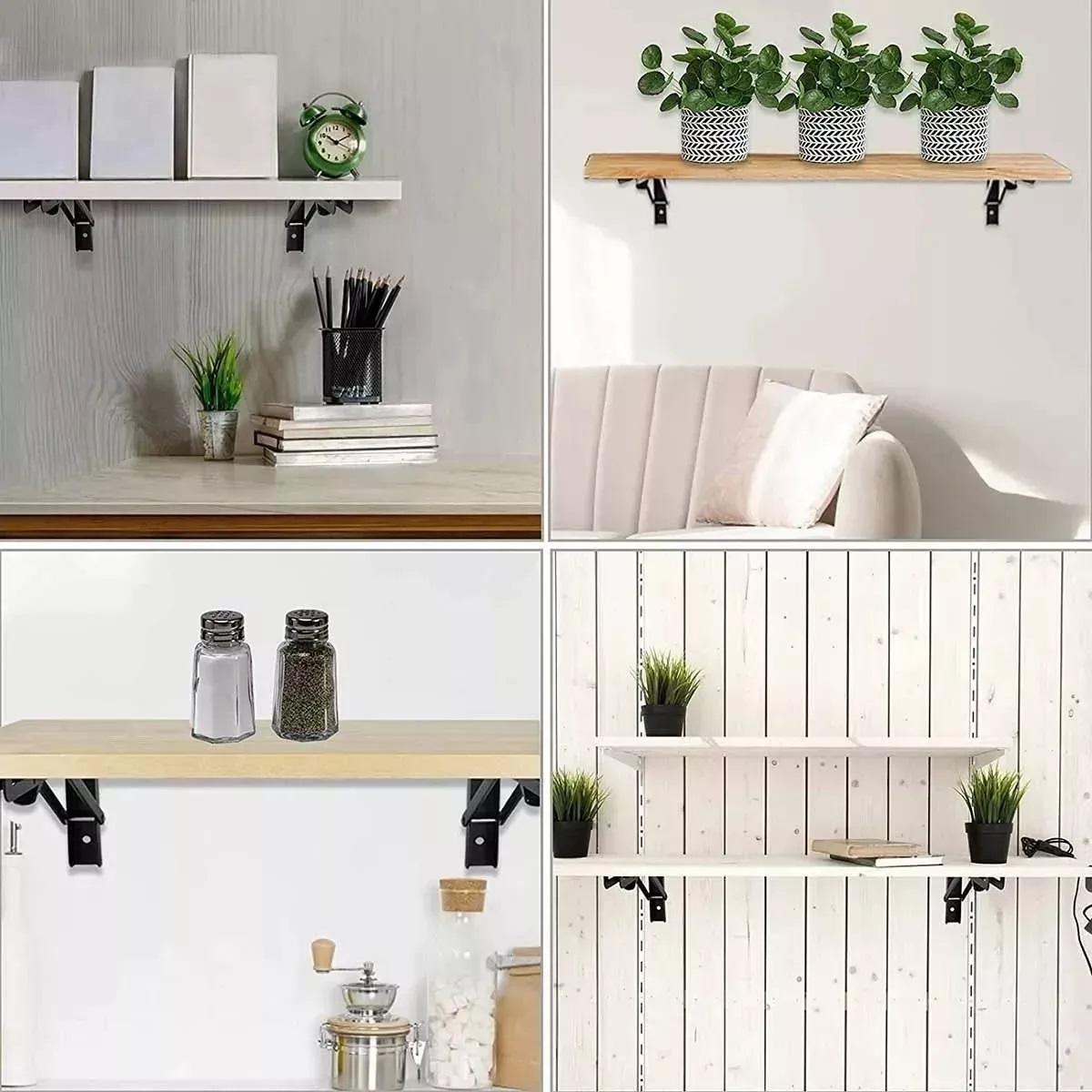 Par Soportes Para Repisas Plegable Acero Inoxidable