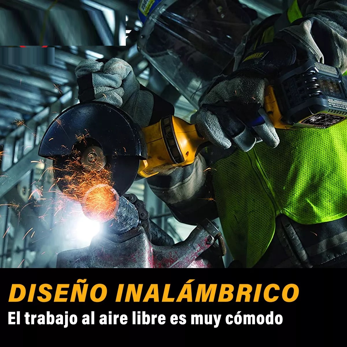 Kit Esmeril Angular Inalámbrica Amoladora Sin Escobillas 125 Mm