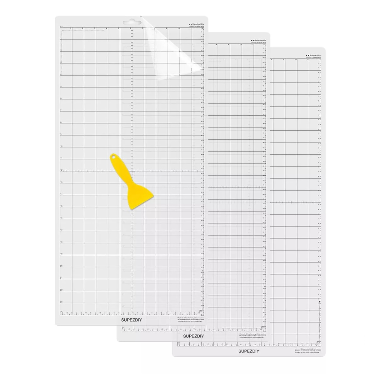 Set Tapete De Corte Para Silhouette Cameo Y Cricut 30x61 3pzas