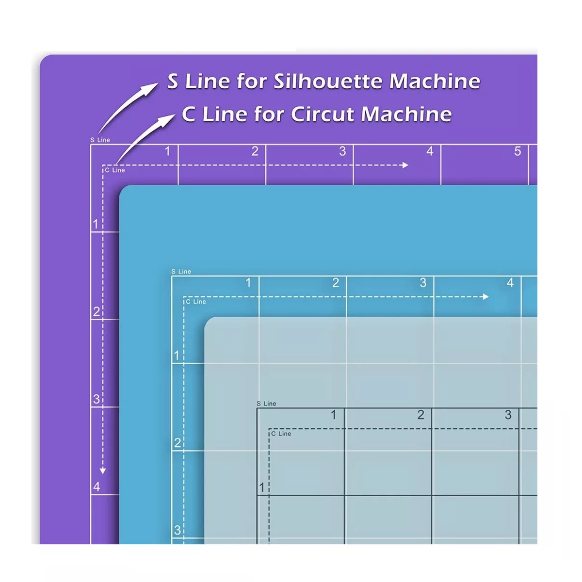 Set Tapete De Corte Para Silhouette Cameo Y Cricut 30x61 3pzas