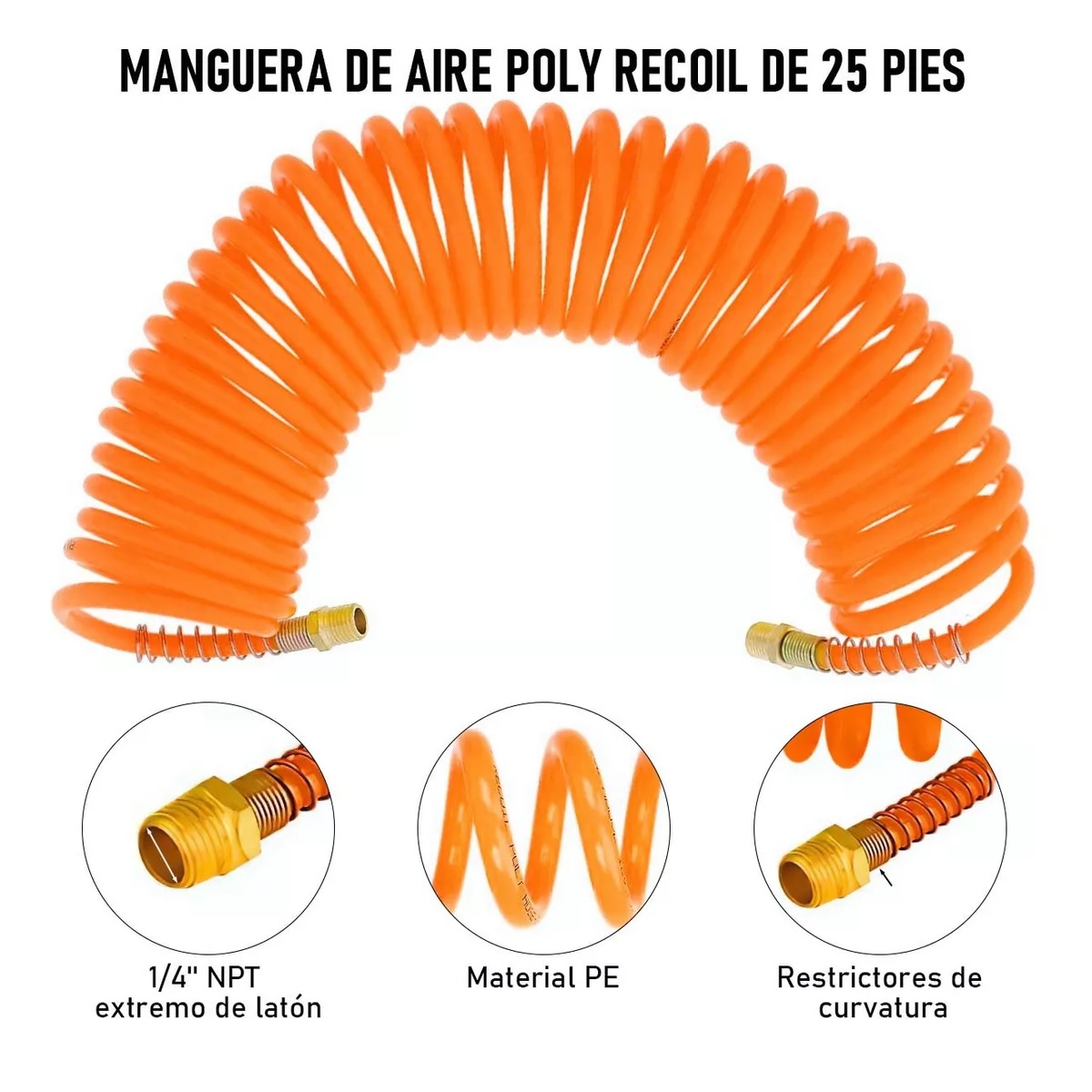 Kit Accesorios Aire Para Compresor Con Manguera 20 Piezas
