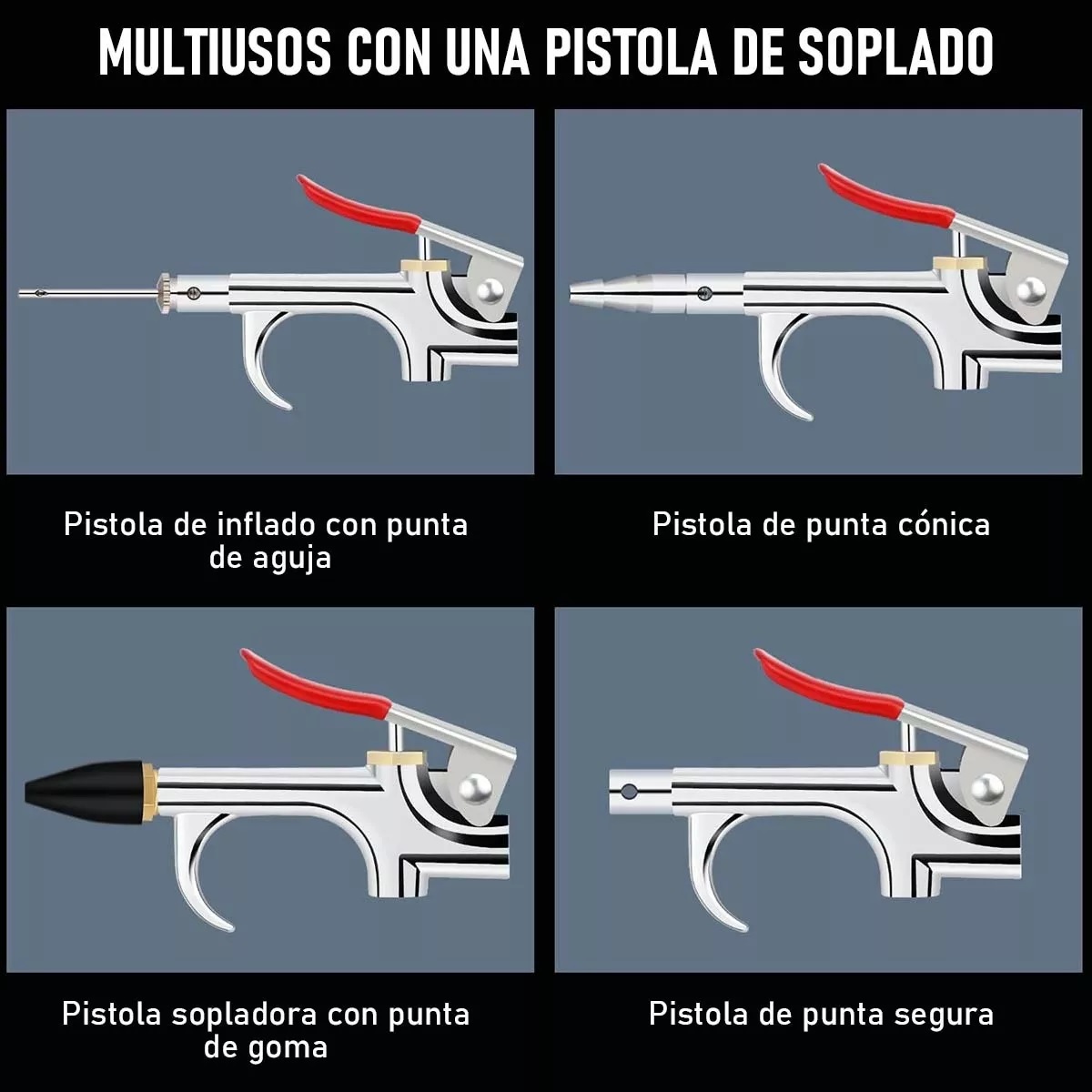 Kit Accesorios Aire Para Compresor Con Manguera 20 Piezas