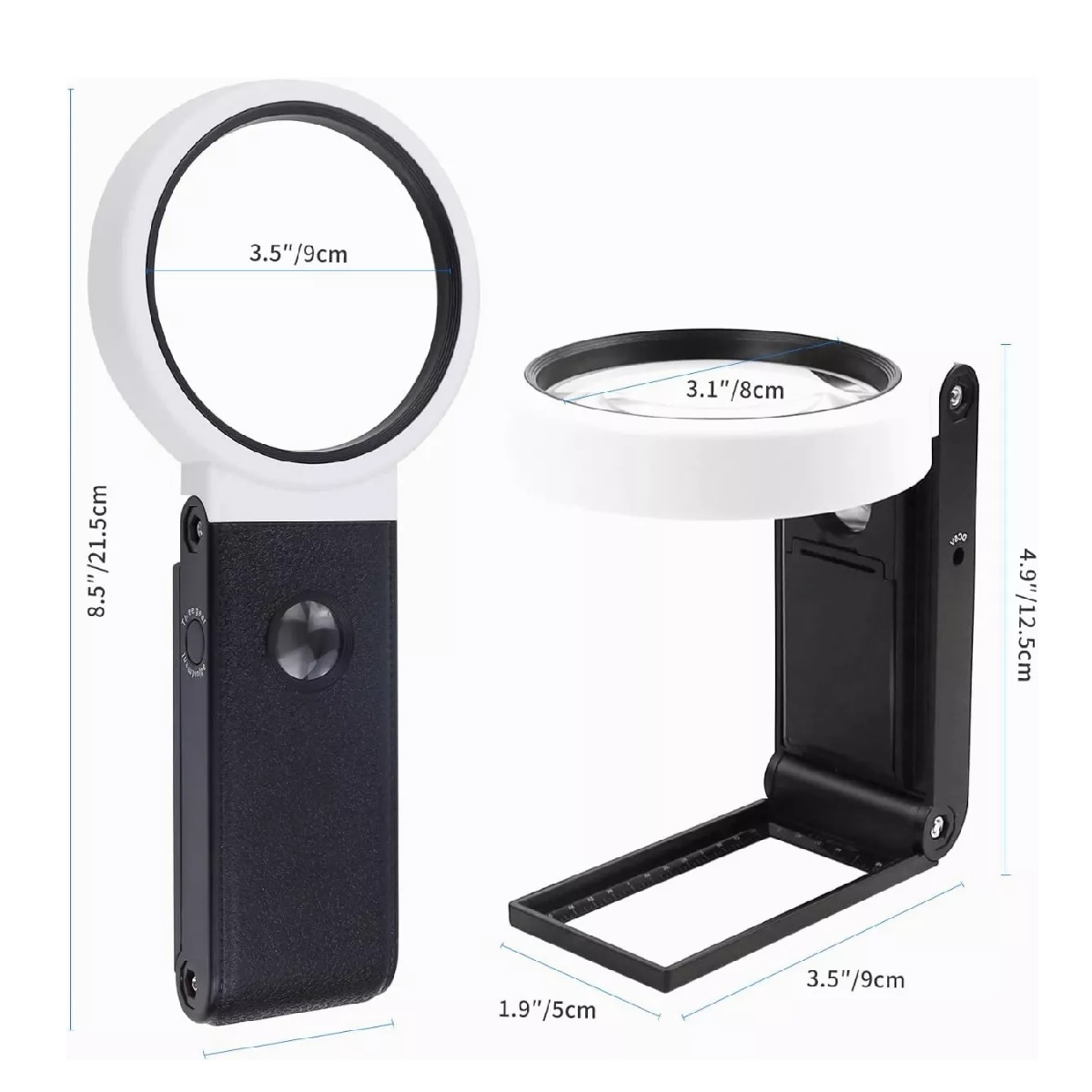 Lupa Con Luz Led Lentes Con Lupa Lupas De Aumento 25x 6x