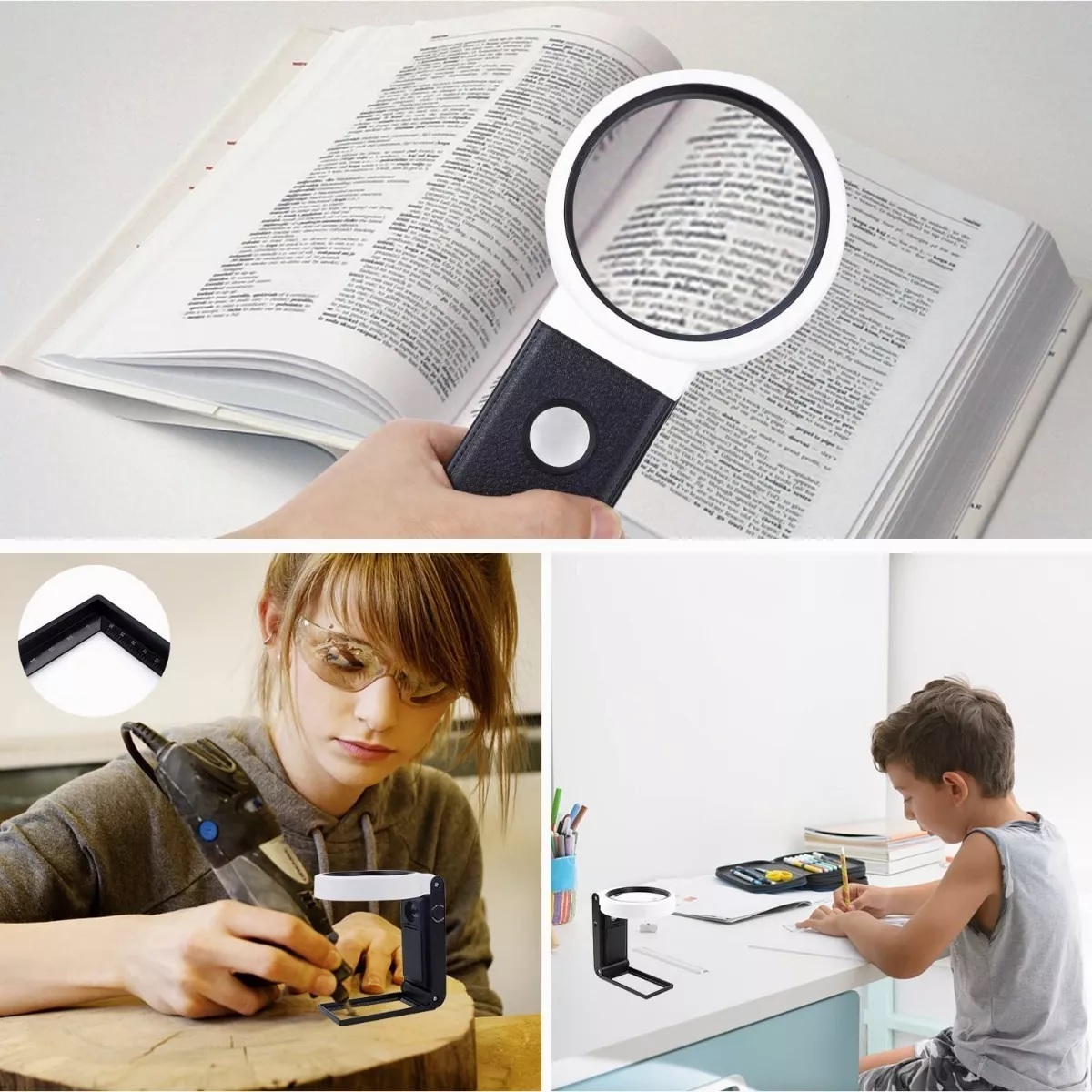 Lupa Con Luz Led Lentes Con Lupa Lupas De Aumento 25x 6x